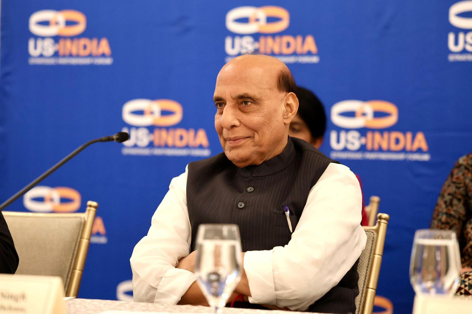 The Union Minister for Defence, Shri Rajnath Singh participated in a meeting with US defence industry leaders at a round-table organised by US India Strategic Partnership Forum at Washington DC, in USA on August 23, 2024.