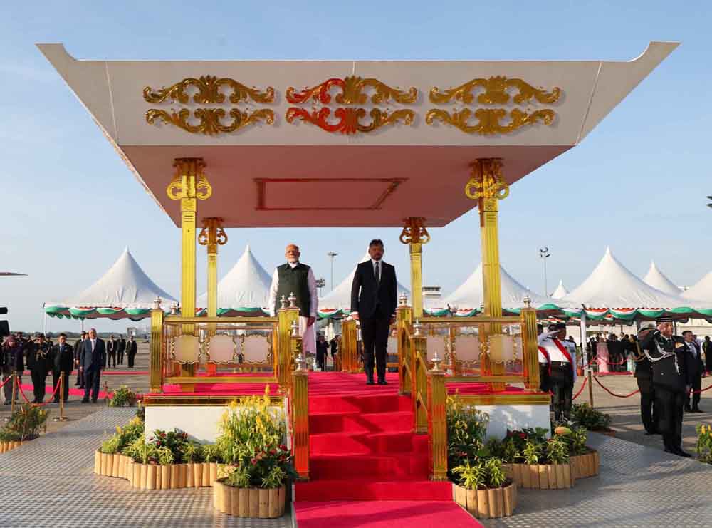 PM receives a ceremonial welcome, in Brunei on September 03, 2024.
