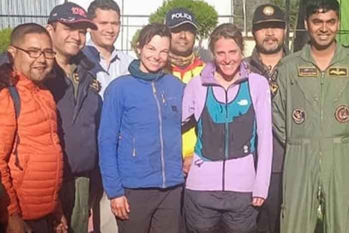 Michelle-Theresa-Dvorak-and-Fay-Jane-Manners-stuck-in-Uttarakhand-mountains