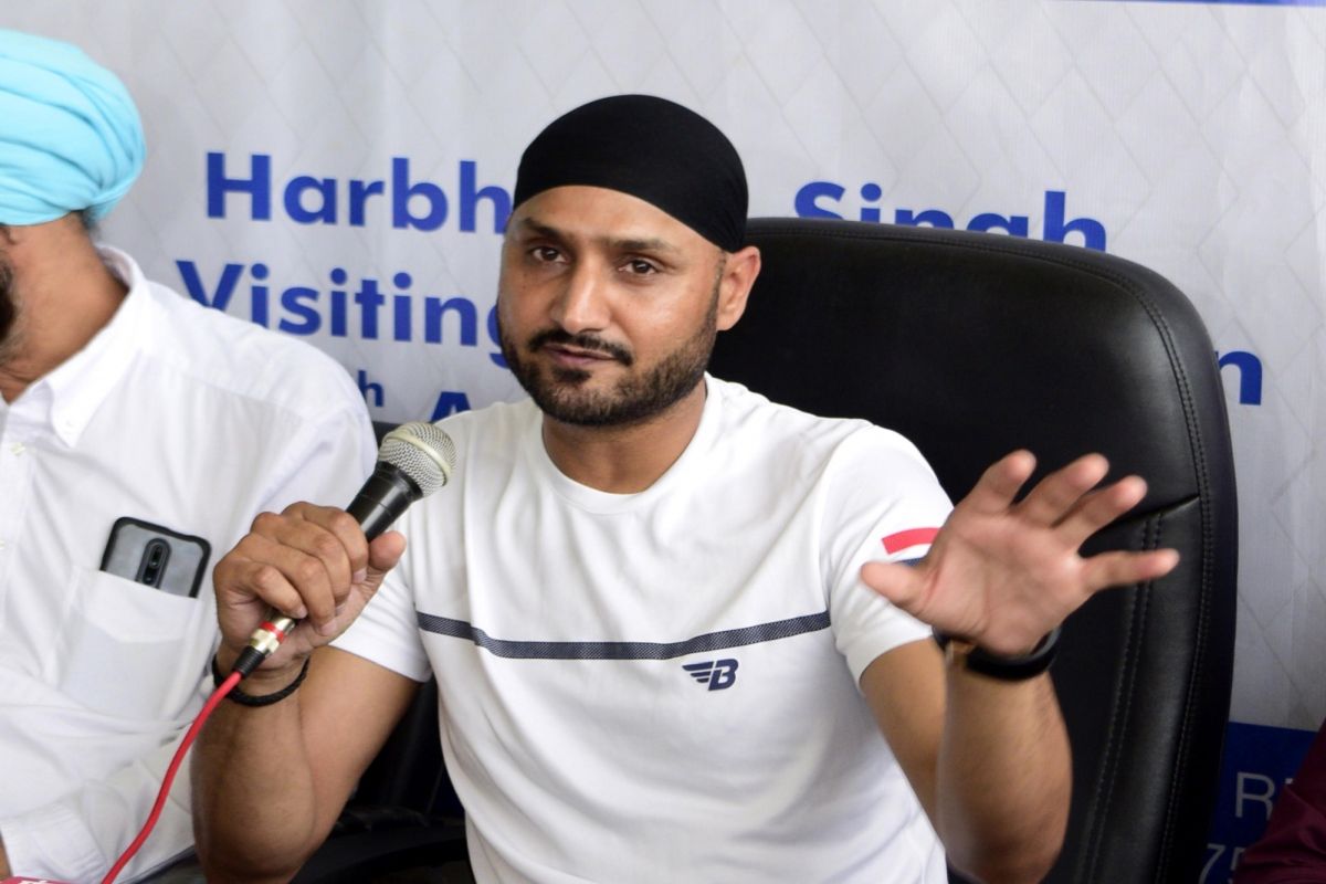 Amritsar: Indian cricketer Harbhajan Singh interacts with press during a programme in Amritsar on Aug 21, 2019. (Photo: IANS) Amritsar: Indian cricketer Harbhajan Singh interacts with press during a programme in Amritsar on Aug 21, 2019. (Photo: IANS)