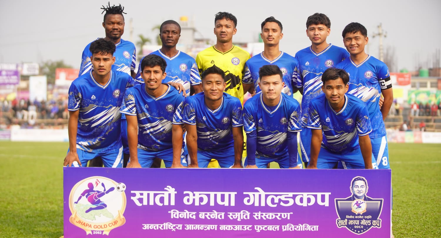 झापा-११ टाइब्रेकरमा विजयी हुँदै झापा गोल्डकप सेमिफाइनल प्रवेश