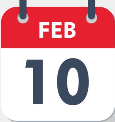 Daily calendar Icon - 10 February
