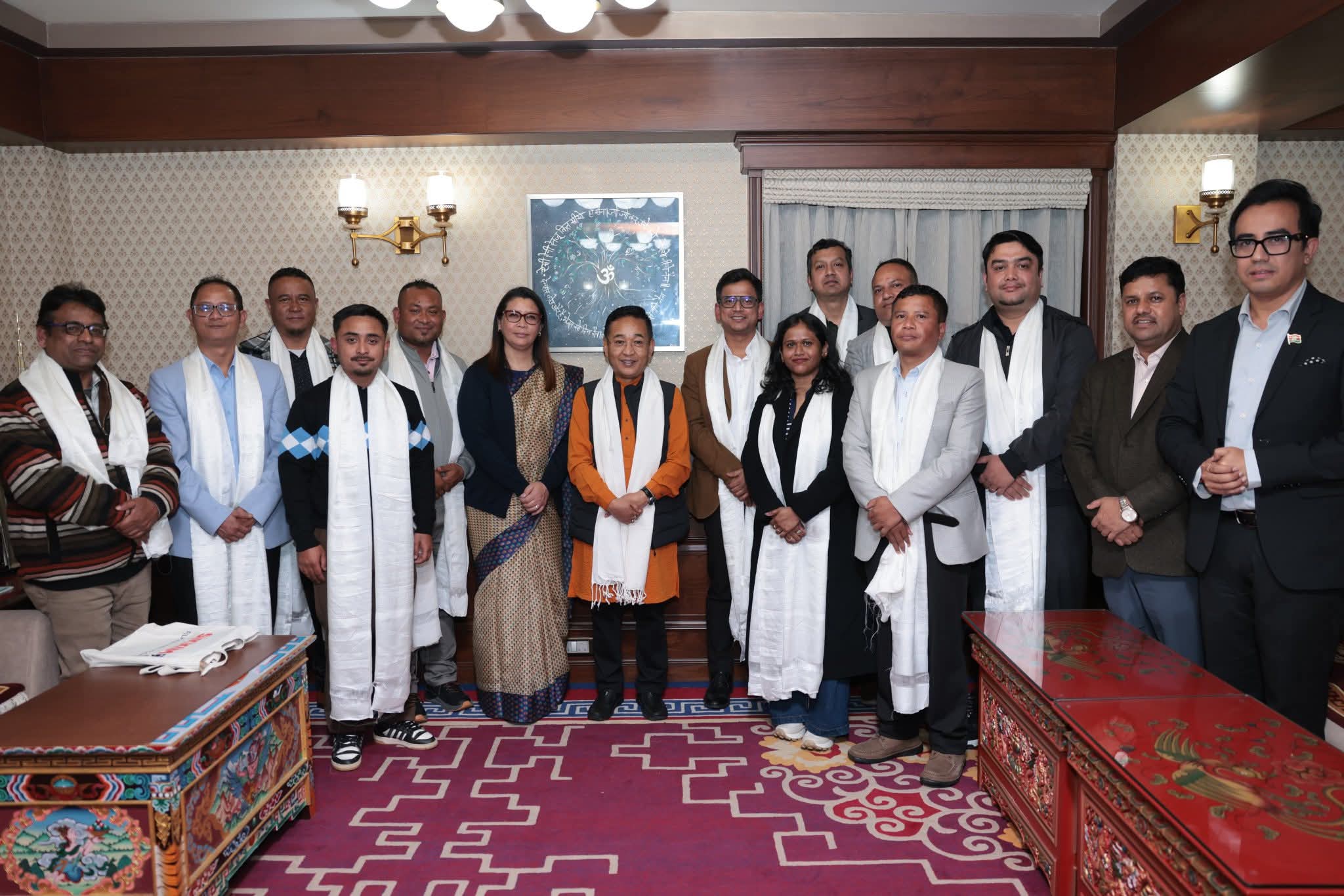 मेघालयका सञ्चार माध्यम प्रतिनिधिमण्डकाे मुख्यमन्त्रीसँग भेट्