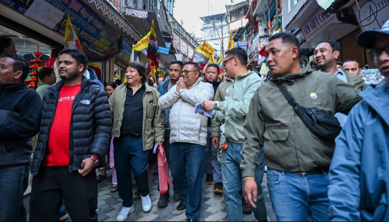 अनित थापाद्वारा दार्जिलिङमा बिजयकुमार राईको पक्षमा चुनाव प्रचार