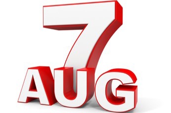 august-7-3d-text-on-260nw-394297705